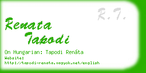 renata tapodi business card